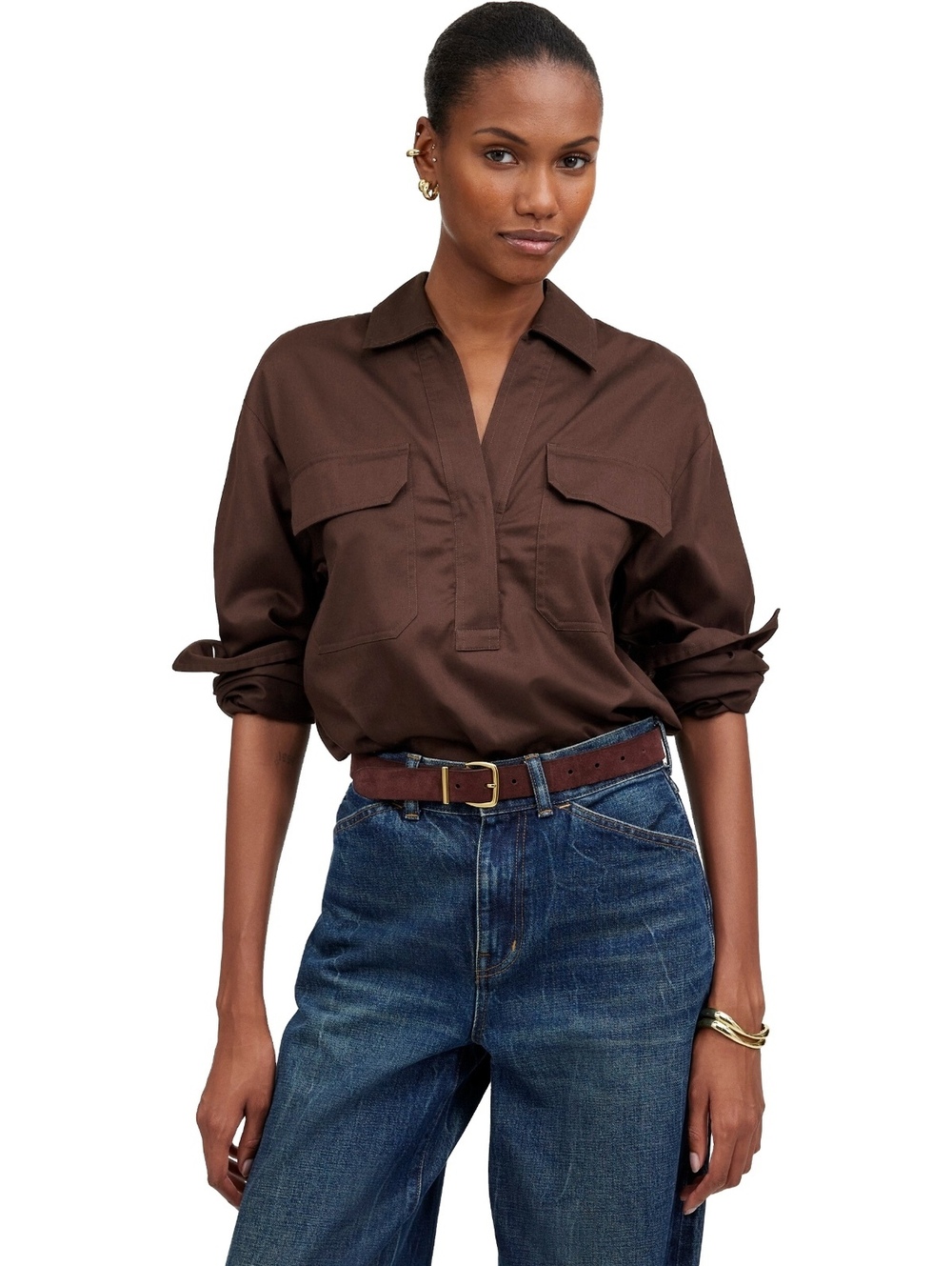 Madewell Utility Long-Sleeve Popover Shirt